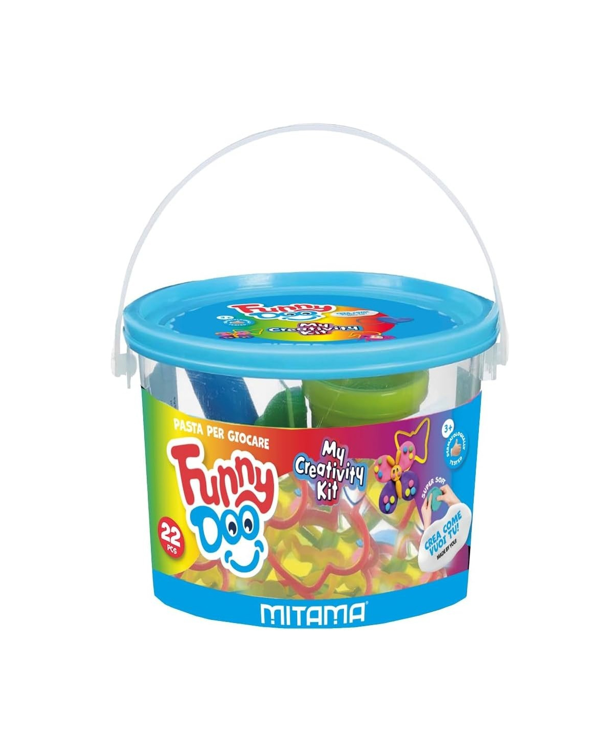 Seven Mitama Barattolo My Creativity Kit Funny Doo Pasta da modellare 22pz - immagine 5