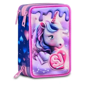 SJ Gang Astuccio 3 zip Completo 3D Pixi Unicorn 30C202604-376