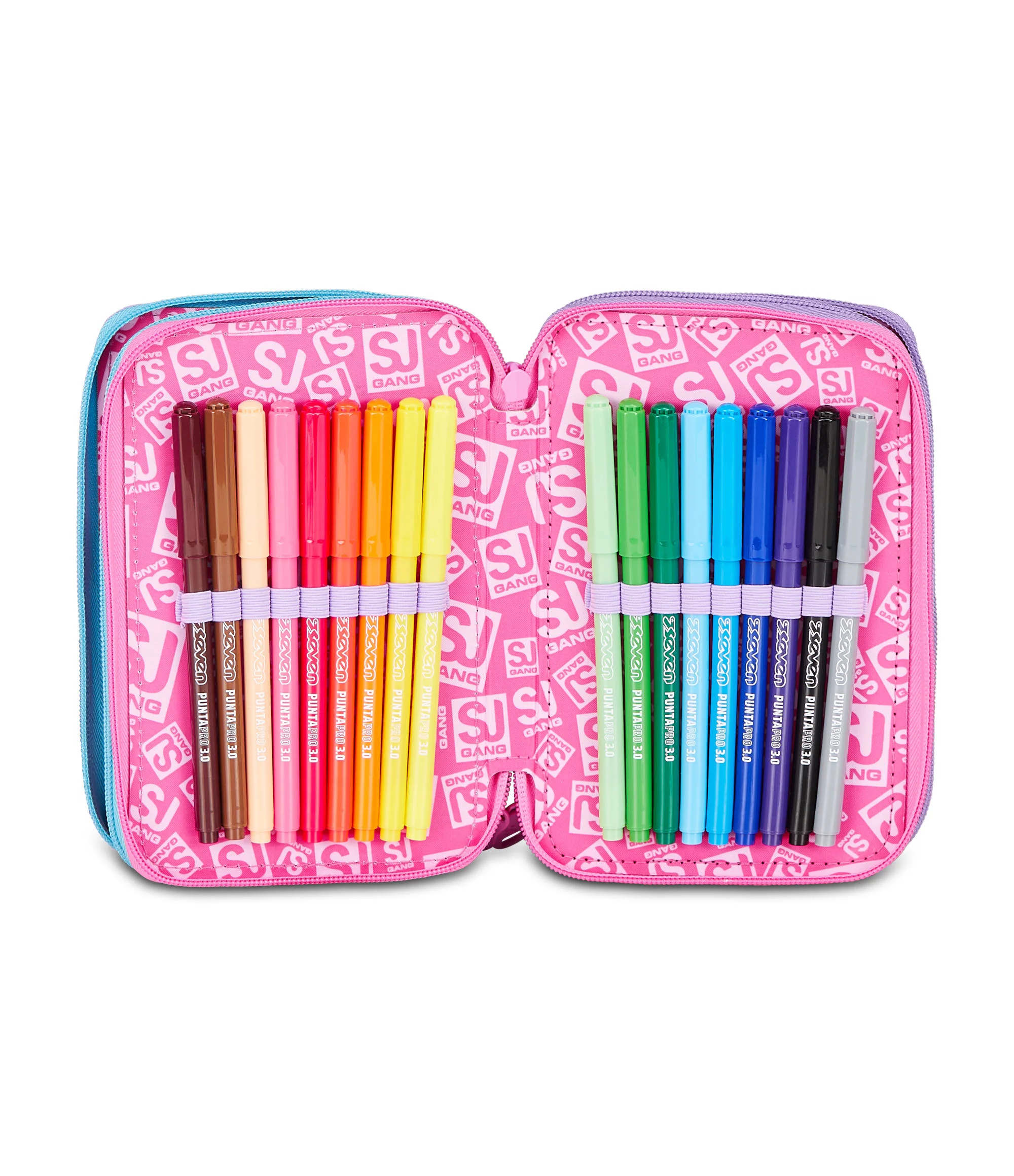 Sj Gang Astuccio 3 Zip Space LED Unicorn 30C202654-3E2 - immagine 4