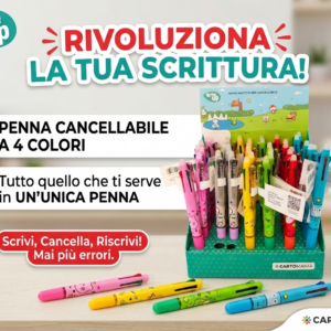 Seven Cartomania Penna cancellabile 4 colori