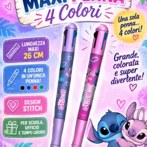 Seven Lilo & Stitch Maxi Penna 4 colori Lunghezza 26cm 90H302611-000