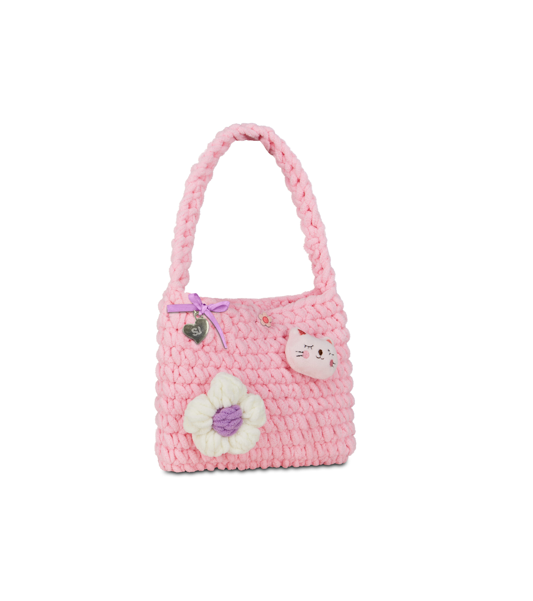 Sj Gang Borsa morbida con peluche in applicazione 21x16x3cm 40C202611-382