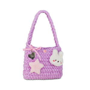 Sj Gang Borsa morbida con peluche in applicazione 21x16x3cm 40C202611-3D8