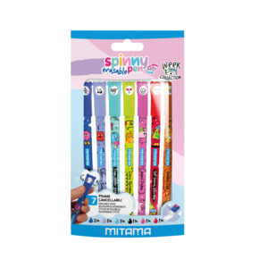 Mitama Set 7 Penne Cancellabili Punta 0.7mm Inchiostro vari colori