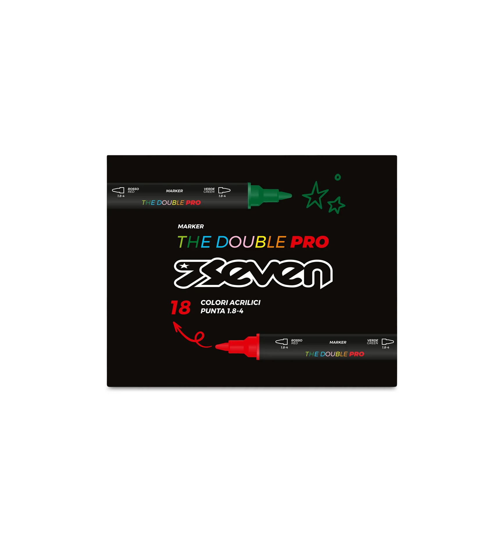 Seven The Double Pro 9 Marker acrilici Doppio Colore 900102634-000