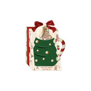 Tri-Coastal Tazza e Cookie Cutter Set Albero di Natale